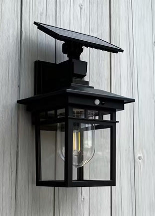 Solar Wall Motion‑Sensor Light 600 lm 6 V/5 W Solar Panel Black