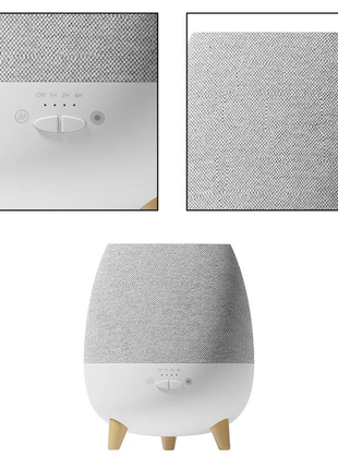 2-in-1 Ultrasonic Aroma Diffuser 300ml – ABS Humidifier with LED Night Light – Brown Fabric Finish
