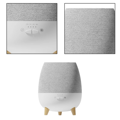 2-in-1 Ultrasonic Aroma Diffuser 300ml – ABS Humidifier with LED Night Light – Brown Fabric Finish