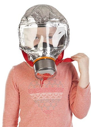 Fire Escape Hood Smoke Mask 60-Min Protection | High-Efficiency Filter | Foil Hood + Wide Visor | Adults & Kids 6+