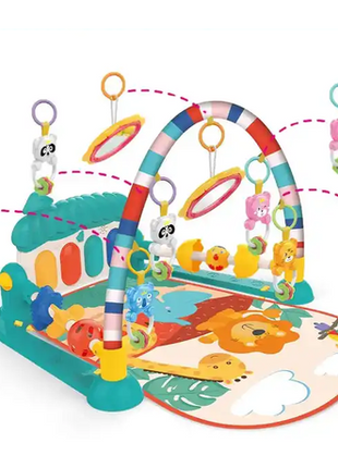 Piano Fitness Rack Baby Play Mat – Multi-Function Blue