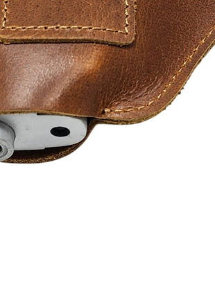 Universal Leather Gun Holster 11x13cm – Ambidextrous Clip – Compact Pistol Fit – Black/Brown/Coffee