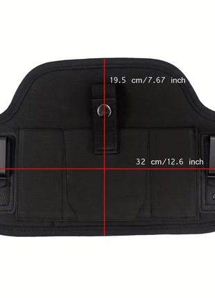 Ambidextrous IWB Holster, Black Neoprene Concealed Carry with Guard, Metal Clips, 2 Magazine Pouches, Fits Most EDC Subcompact to Full-Size Handguns