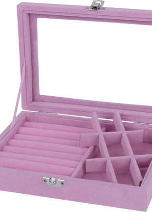 Velvet Jewellery Storage Box – Ring, Earring & Bracelet Organiser