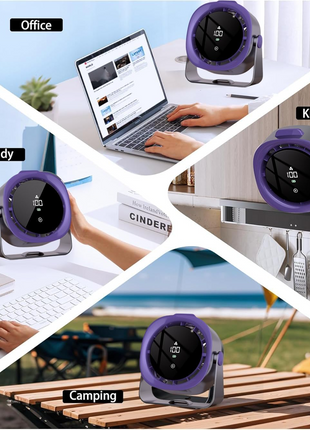 Rechargeable Desk & Wall Fan – 4000 mAh 3-Speed USB Fan