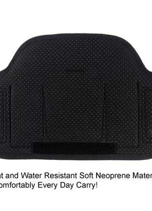 Ambidextrous IWB Holster, Black Neoprene Concealed Carry with Guard, Metal Clips, 2 Magazine Pouches, Fits Most EDC Subcompact to Full-Size Handguns