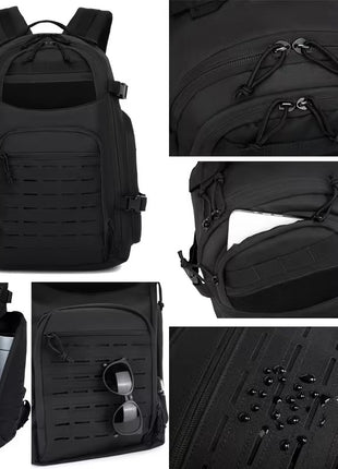 Tactical Backpack 35L Canvas Outdoor Rucksack with Molle System