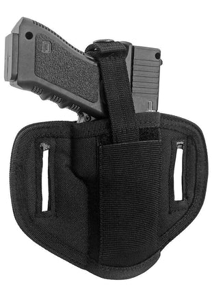 Pistol Holster Nylon Concealed Carry OWB – Hook & Loop Belt Attachment – Black