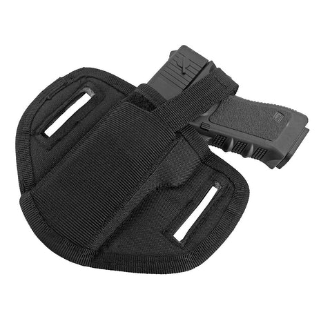 Pistol Holster Nylon Concealed Carry OWB – Hook & Loop Belt Attachment – Black