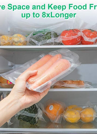 50-Pack Pre-Cut Vacuum Sealer Bags 17 x 24 cm, BPA-Free Embossed PA/PE Food Storage Bags for Freezer Storage, Sous Vide Cooking, Meal Prep & Leftovers