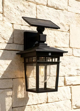 Solar Wall Motion‑Sensor Light 600 lm 6 V/5 W Solar Panel Black