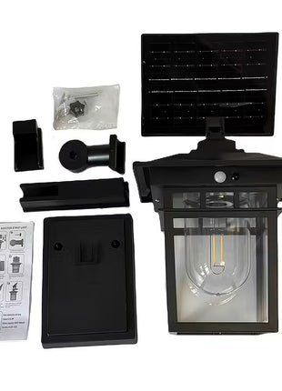 Solar Wall Motion‑Sensor Light 600 lm 6 V/5 W Solar Panel Black