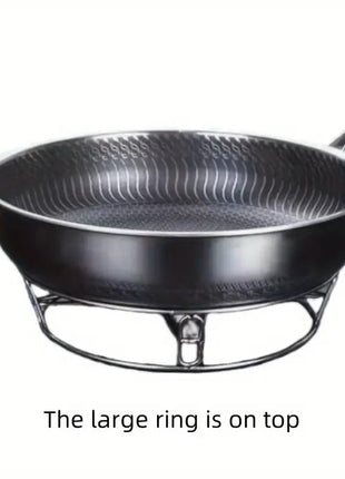 Stainless Steel Pot Stand Set – Dual-Sided Heatproof Racks 19.6cm & 26cm – Countertop Cookware Risers for Pans & Lids