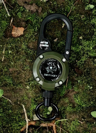 Retractable Badge Reel Keychain – 4.2 cm ABS Case with 60 cm Steel Wire Cord – Carabiner Clip
