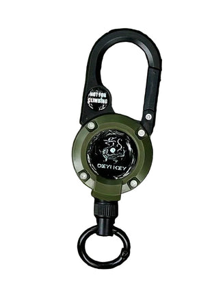 Retractable Badge Reel Keychain – 4.2 cm ABS Case with 60 cm Steel Wire Cord – Carabiner Clip