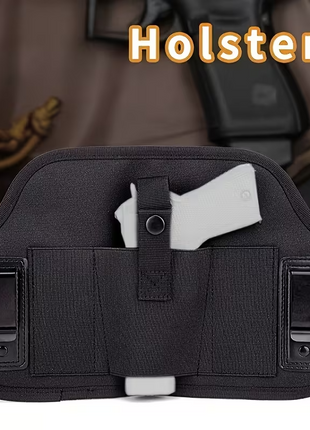 Ambidextrous IWB Holster, Black Neoprene Concealed Carry with Guard, Metal Clips, 2 Magazine Pouches, Fits Most EDC Subcompact to Full-Size Handguns