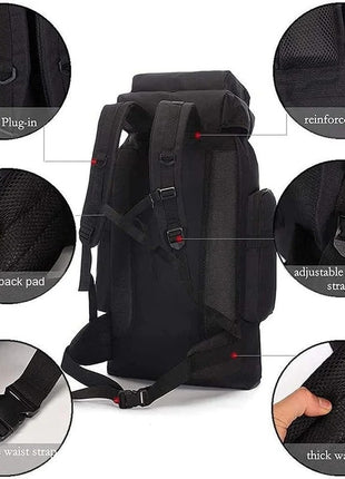 80L Tactical Hiking Backpack – Waterproof 600D Oxford