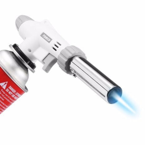 Butane Torch Flame Gun – Adjustable Flame Control – Metal Body – Child Safety Lock – Compatible with Standard Butane