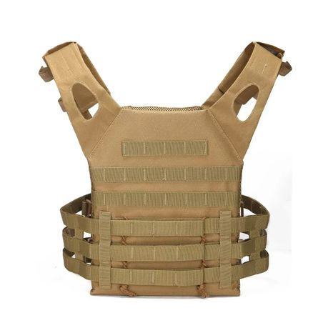 Tactical Plate Carrier Vest Lightweight MOLLE Chest Rig Adjustable Fit Small to XL – No Plates