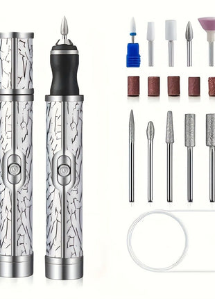 Electric Nail Care Kit 20,000RPM – 19-Piece USB Rechargeable Nail File Set