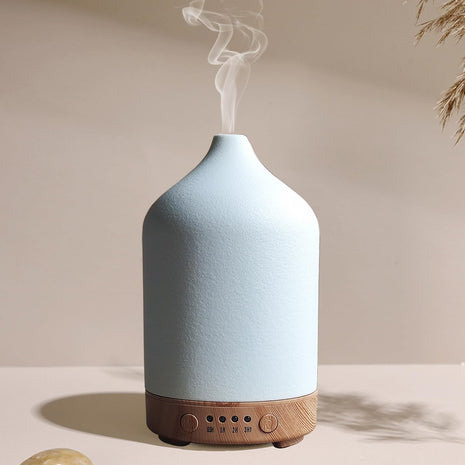 Ultrasonic Aromatherapy Humidifier 100ml Glass Diffuser – 7-Color LED, 3D Light Effect – Model SL-302