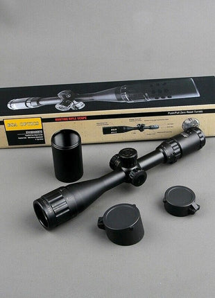 Riflescope 4-16x44 Adjustable Optic Sight Aluminium Body - Illuminated Reticle Black Tactical Scope