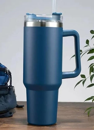 1.2L Stainless Steel Tumbler - Double-Wall Vacuum Insulated, Splash Proof, BPA-Free Lid with Rotating Cover