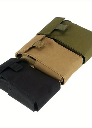 12GA Shotgun Shell Holder Pouch 25-Round Nylon MOLLE Tactical Ammo Carrier Bag – Black/Khaki/Green