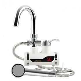 Instant Electric Water Heater Faucet with Hand Shower, Digital Temperature Display, 220V, Anti-Leak Protection