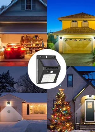 Solar Sensor Wall Light 350 Lumen – 25 LED – Motion Detection – ABS+PC Waterproof Housing – 4 Modes – IP65