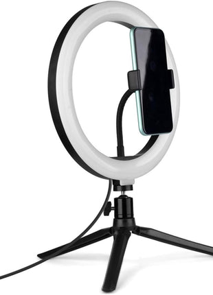 Ring Light 26cm with Tripod – 3 Modes, USB Powered, Adjustable Angle