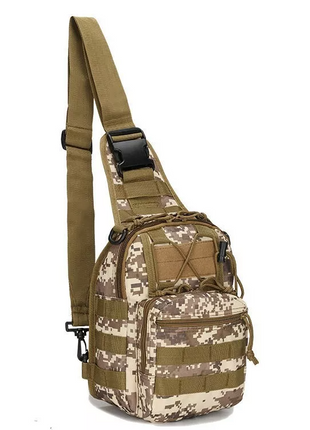 Tactical Sling Bag 6L Oxford Cloth Crossbody Daypack – Waterproof MOLLE Shoulder Pack