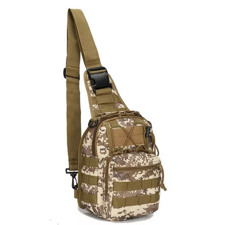 Tactical Sling Bag 6L Oxford Cloth Crossbody Daypack – Waterproof MOLLE Shoulder Pack