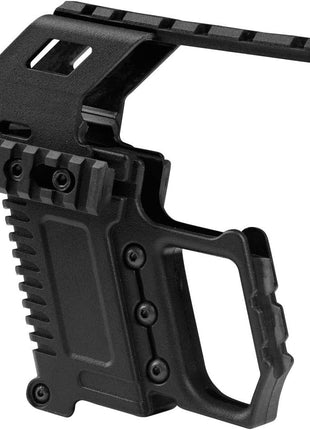 Pistol Carbine Rail Kit for G17/G18/G19 – Nylon Tactical Mount System – Lightweight Black