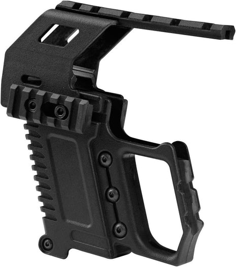 Pistol Carbine Rail Kit for G17/G18/G19 – Nylon Tactical Mount System – Lightweight Black