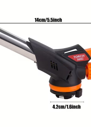 Professional Kitchen Torch 150 g – Adjustable Flame Multi‑Purpose Gas Torch – ABS Black