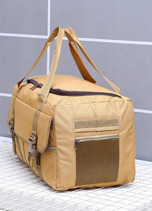 Canvas Duffel Bag 65cm Large Capacity – Waterproof 600D Utility Holdall with Zip & Mesh Pockets