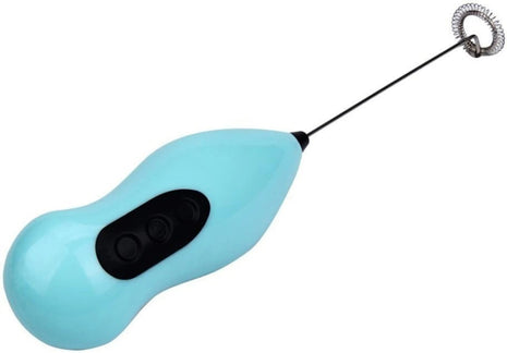 Handheld Electric Coffee Whisk Milk Frother Battery Powered Stainless Steel Drink Mixer