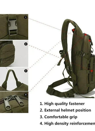 Tactical Backpack 26L Oxford 800D with Molle System and Hydration Compatibility – Slim Outdoor Hiking Daypack