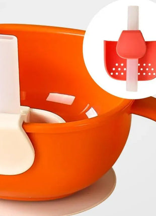 Kids Suction Bowl Feeding Set 17cm with Lid, Straw – Non-Slip Toddler Dinner Set