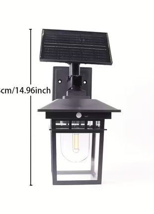 Solar Wall Motion‑Sensor Light 600 lm 6 V/5 W Solar Panel Black
