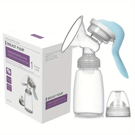 BREAST PUMP Manual Breast Pump 150ml – Food-Grade BPA-Free – Petal Shield & Anti-Backflow