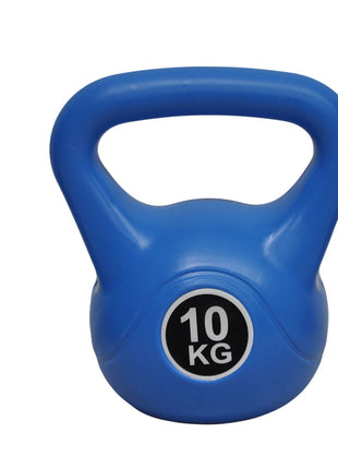 Vinyl Coated Cement Filled Kettlebell Weight 2kg to 16kg Home Gym Strength Training - 10kg