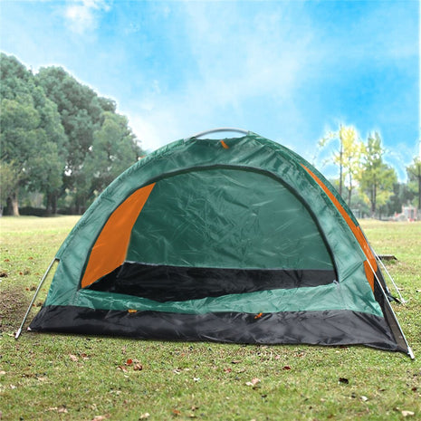 2-Person Pop-Up Tent – UV & Water-Resistant Polyester – Instant Setup – Compact Folding Design Green And Orange