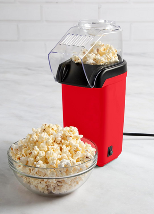 Hot Air Popcorn Maker – 18-Cup Oil-Free Popper with Butter Melter Lid