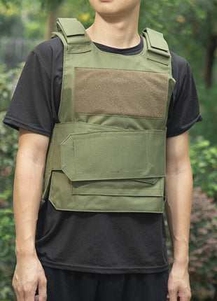 Tactical Carrier Vest 30×22×48 cm Heavy‑Duty 800D Oxford Adjustable Waist & Shoulders Moisture‑Wick Lining Black/Khaki/Army Green