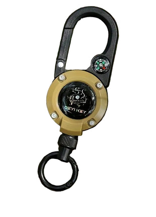 Retractable Badge Reel Keychain – 4.2 cm ABS Case with 60 cm Steel Wire Cord – Carabiner Clip