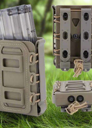 Tactical Mag Pouch for AR-15 – Soft Shell Nylon/Polymer – MOLLE & Belt Mount