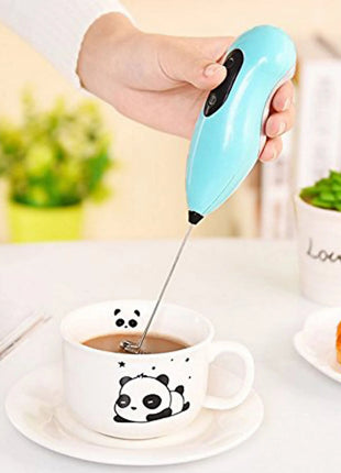 Handheld Electric Coffee Whisk Milk Frother Battery Powered Stainless Steel Drink Mixer