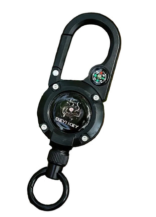 Retractable Badge Reel Keychain – 4.2 cm ABS Case with 60 cm Steel Wire Cord – Carabiner Clip